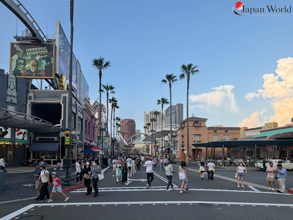 Avenue principale d'Universal Studios Japan à Osaka