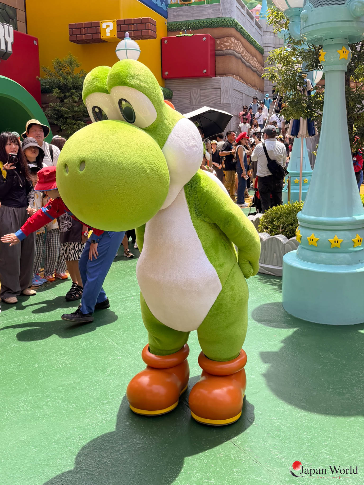 Rencontre avec Yoshi à Super Nintendo World