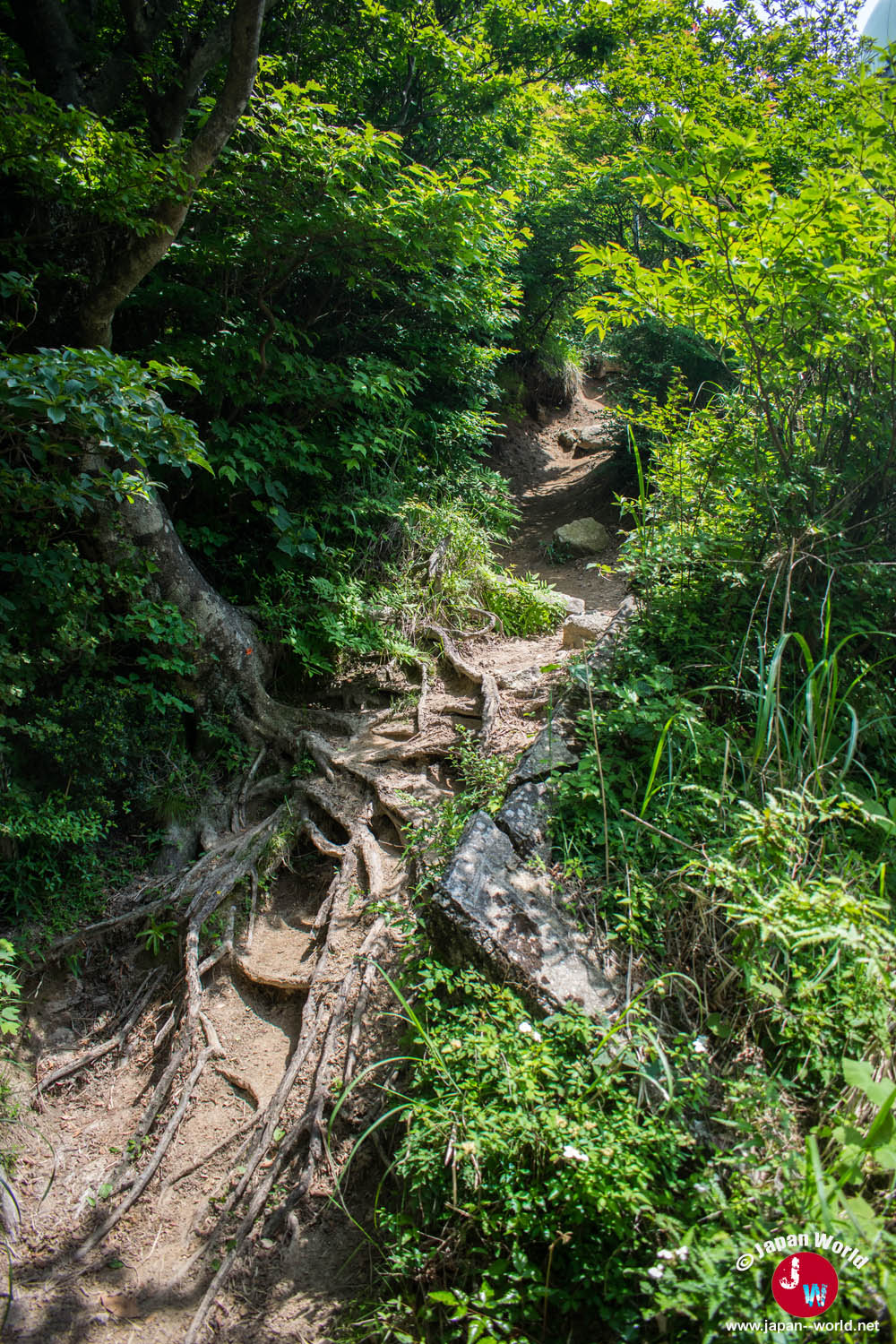 Dernière montée rocheuse vers le sommet du mont Sangunsan