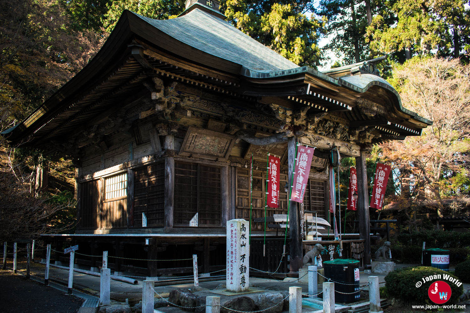 Façade en bois du temple de Takamizu-sanzan