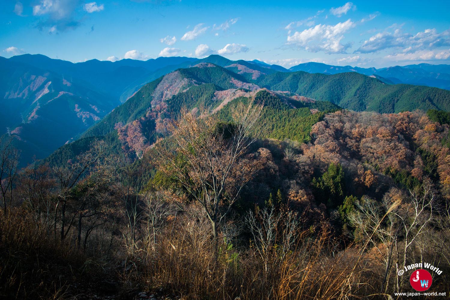 Panorama montagneux depuis le sommet du mont Iwatakeishi