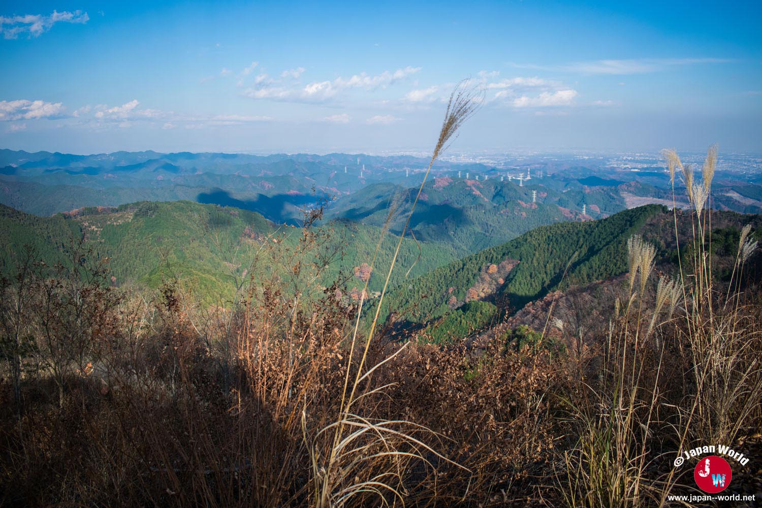 Vue vers Tokyo depuis le sommet du mont Iwatakeishi