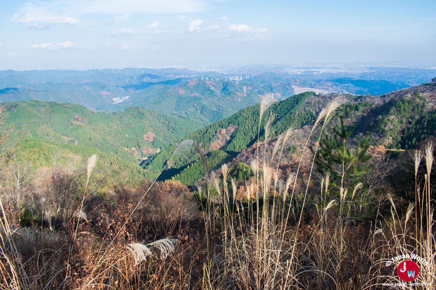 Vue sur les montagnes pendant le pique-nique à Iwatakeishi