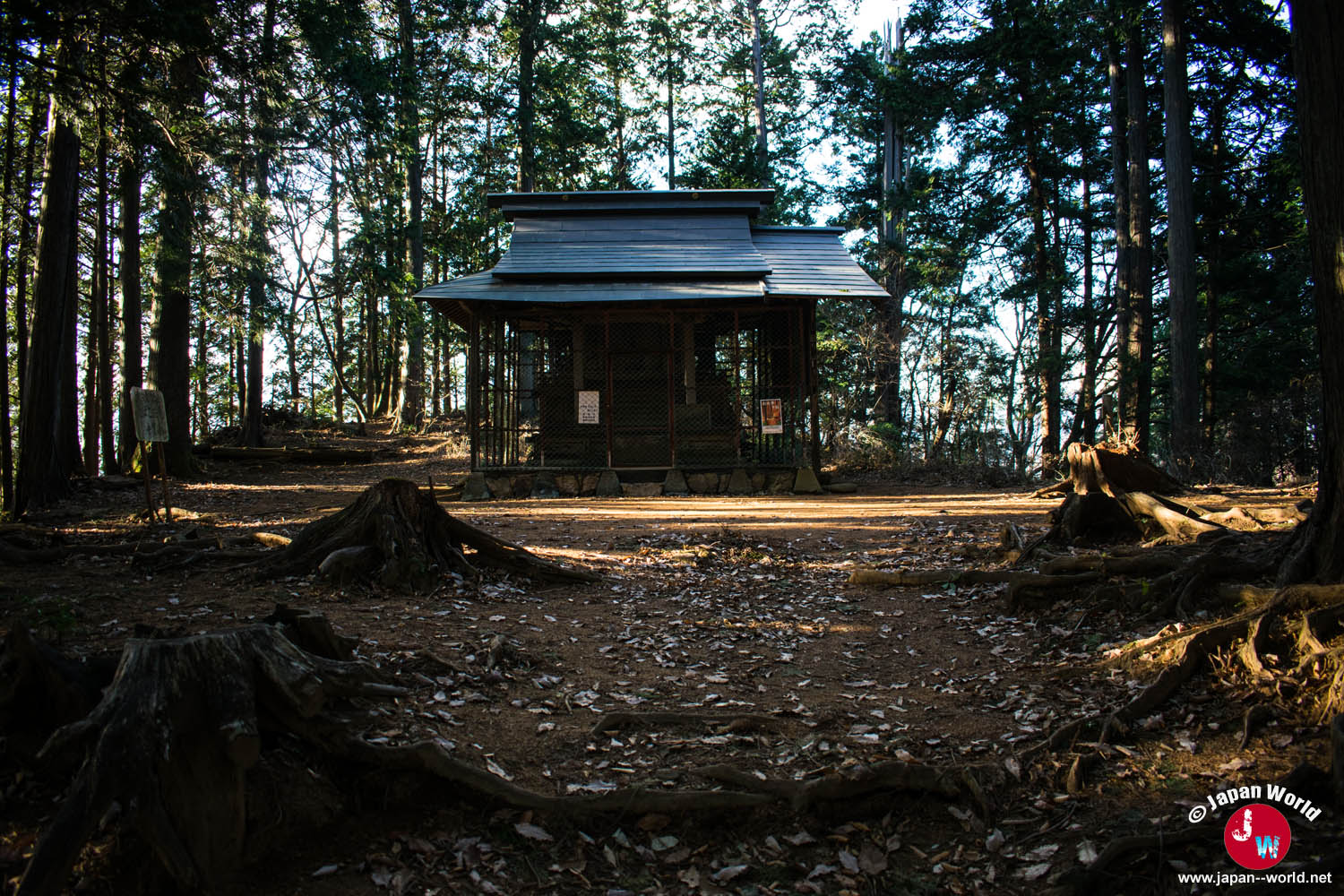 Temple du mont Sogaku au milieu de la forêt