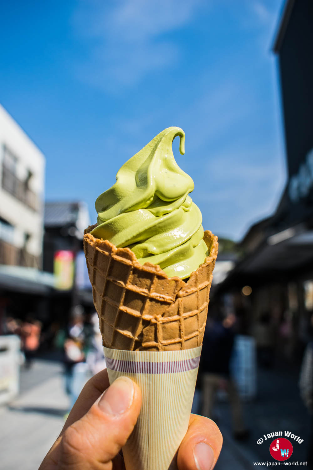 Glace au matcha dégustée à Dazaifu