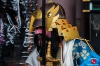 Le lancé de haricots au temple Tocho-ji lors du Setsubun 2018 à Fukuoka