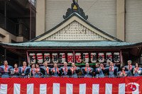 L'endroit pour le lancer de haricot au sanctuaire Kushida lors du Setsubun 2018 à Fukuoka