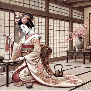 Illustration d'une Geisha Illustration d'une Geisha