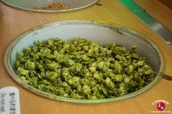 Les différents ingrédients pour produire de la bière Asahi à l'Asahi Beer Hakata Factory Les différents ingrédients pour produire de la bière Asahi à l'Asahi Beer Hakata Factory