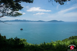Bento avec vue sur la mer au parc de l'île de Nokonoshima