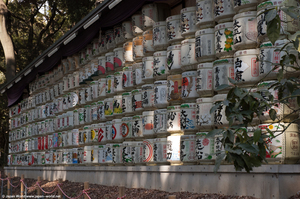 Barils de saké du Meiji Jingu