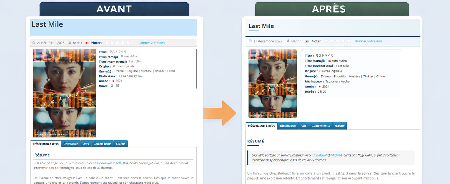 Changement de la DA des fiches et dossiers