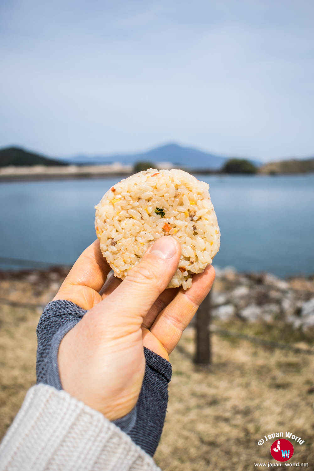 Repas de riz dégusté face au lac Tempai à Fukuoka