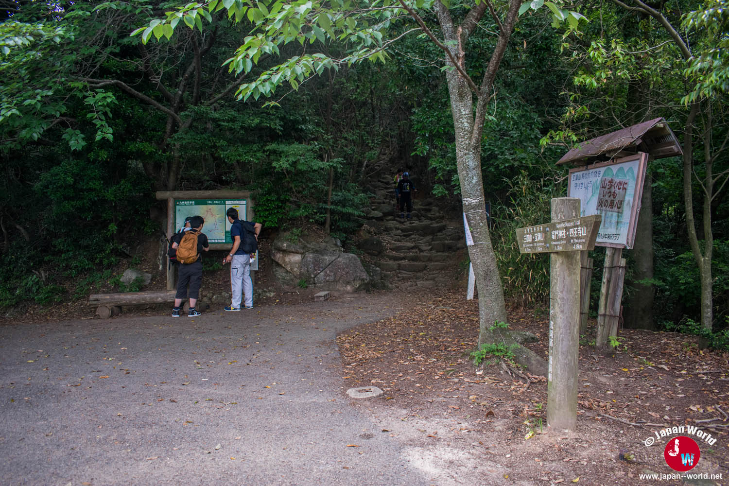 Dernière intersection avant le sentier principal du mont Homan