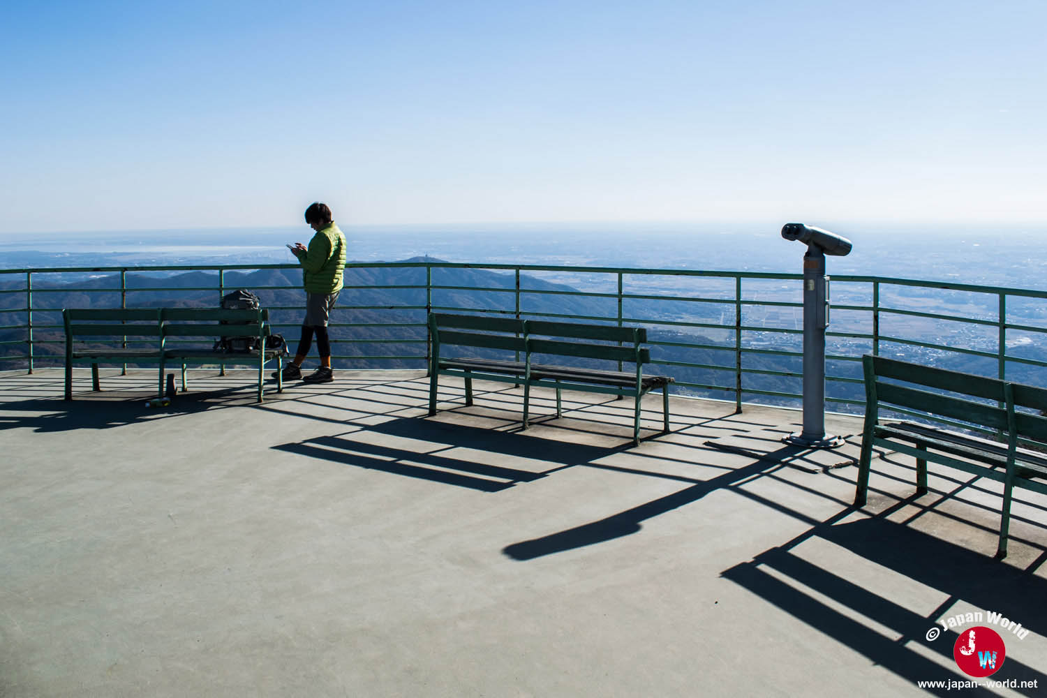 Terrasse panoramique de l'observatoire du mont Tsukuba