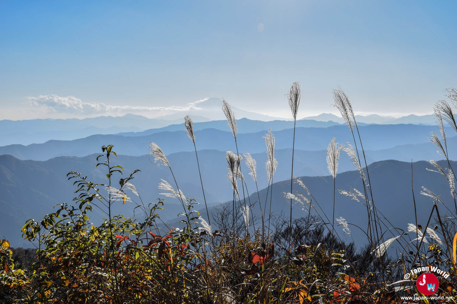 Couches de montagnes observées depuis le Mont Ohtake