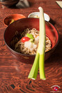 La spécialité du village Ouchi-juku : manger les soba avec un poireau
